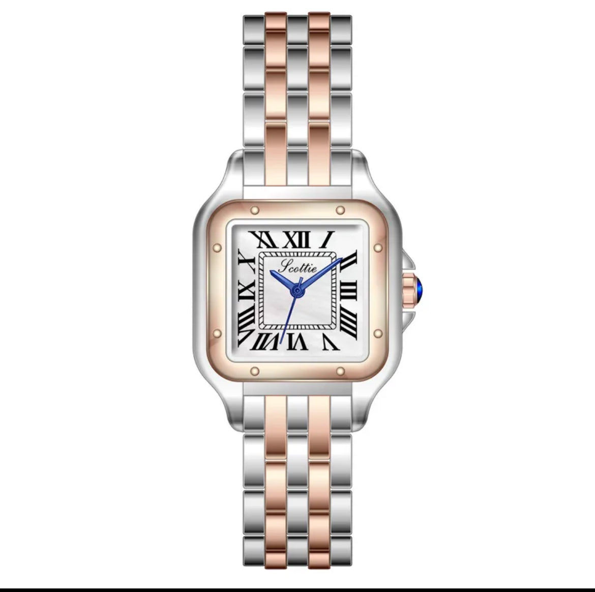 Vintage Gold rose and silver