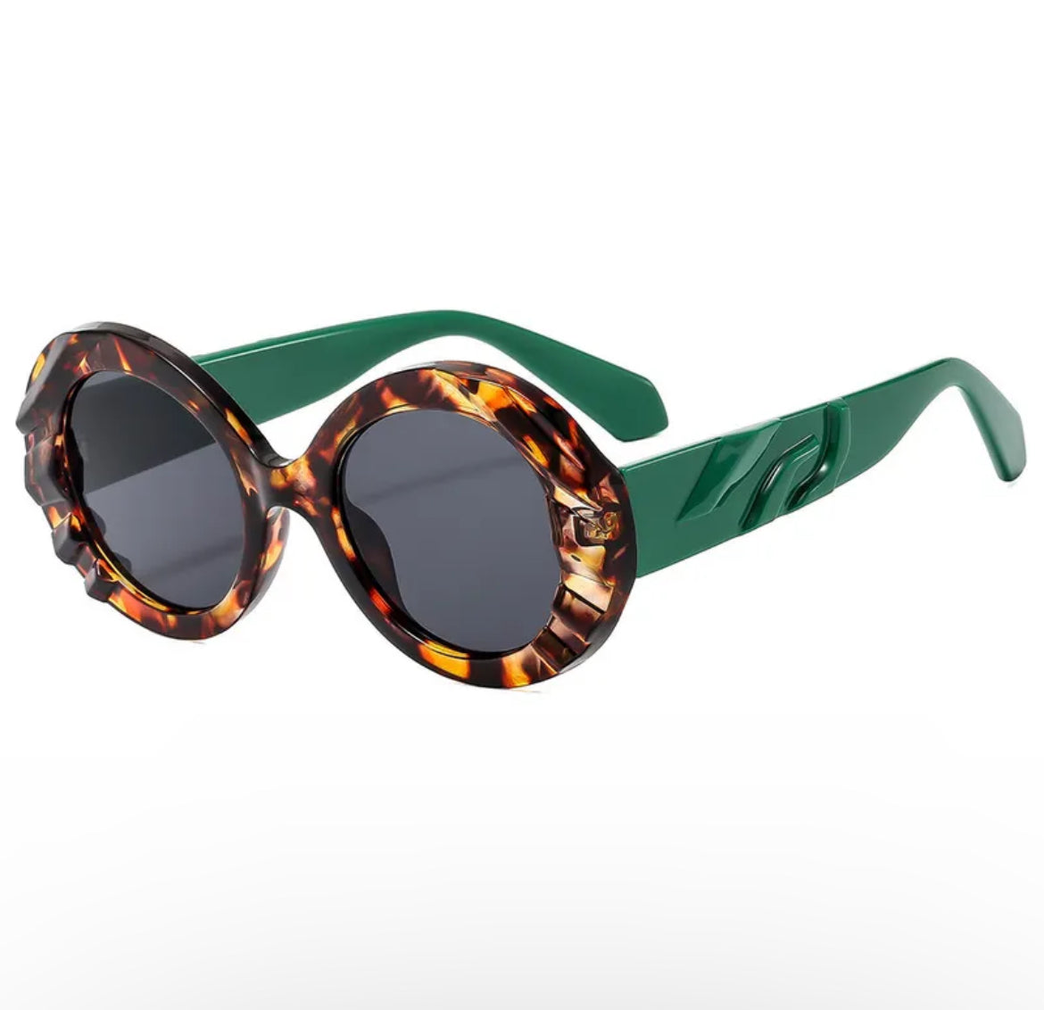Print and green sunglasses