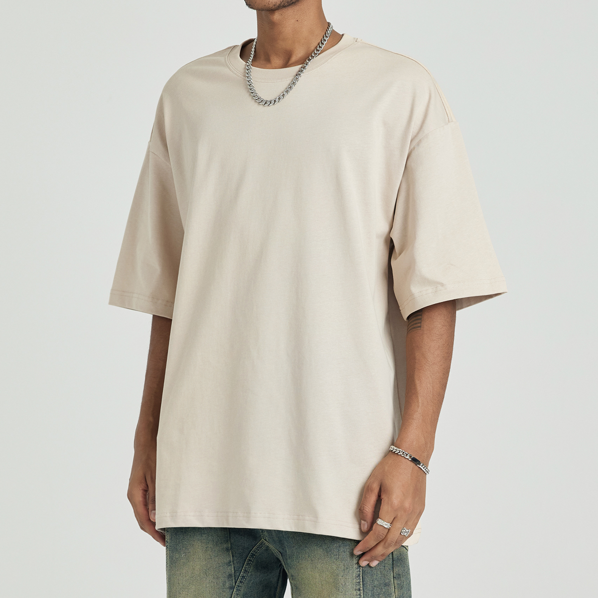 240GSM Unisex Oversized  Drop Shoulders T-shirt