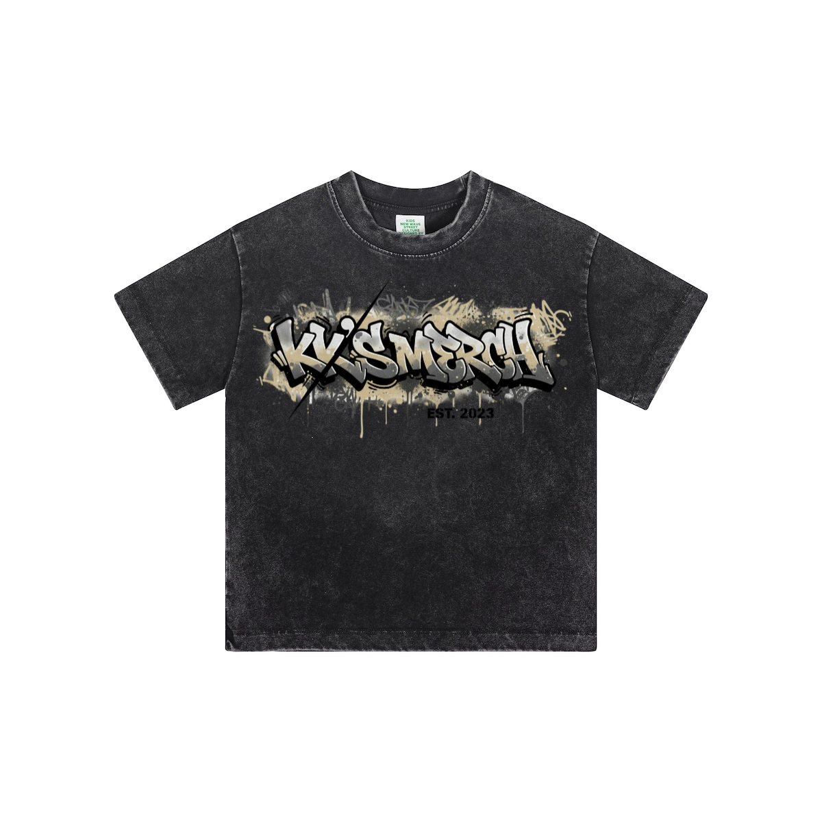 Streetwear Kids Vintage Washed T-Shirt(240GSM)