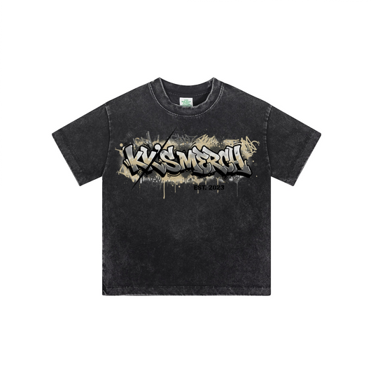 Streetwear Kids Vintage Washed T-Shirt(240GSM)