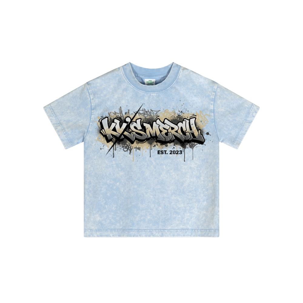 Streetwear Kids Vintage Washed T-Shirt(240GSM)