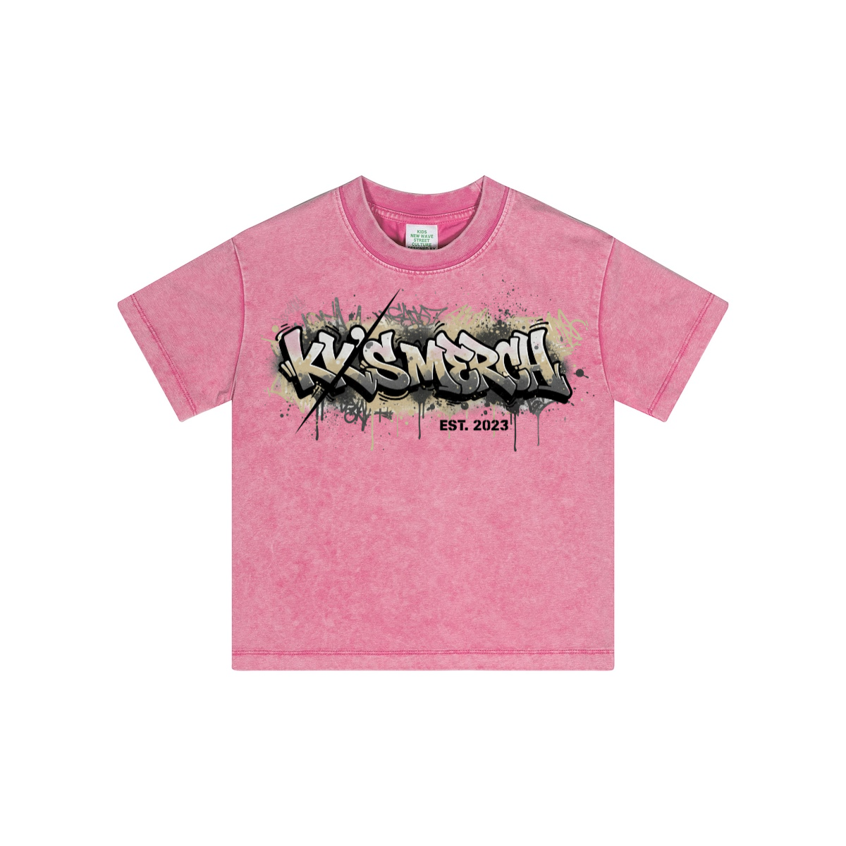 Streetwear Kids Vintage Washed T-Shirt(240GSM)