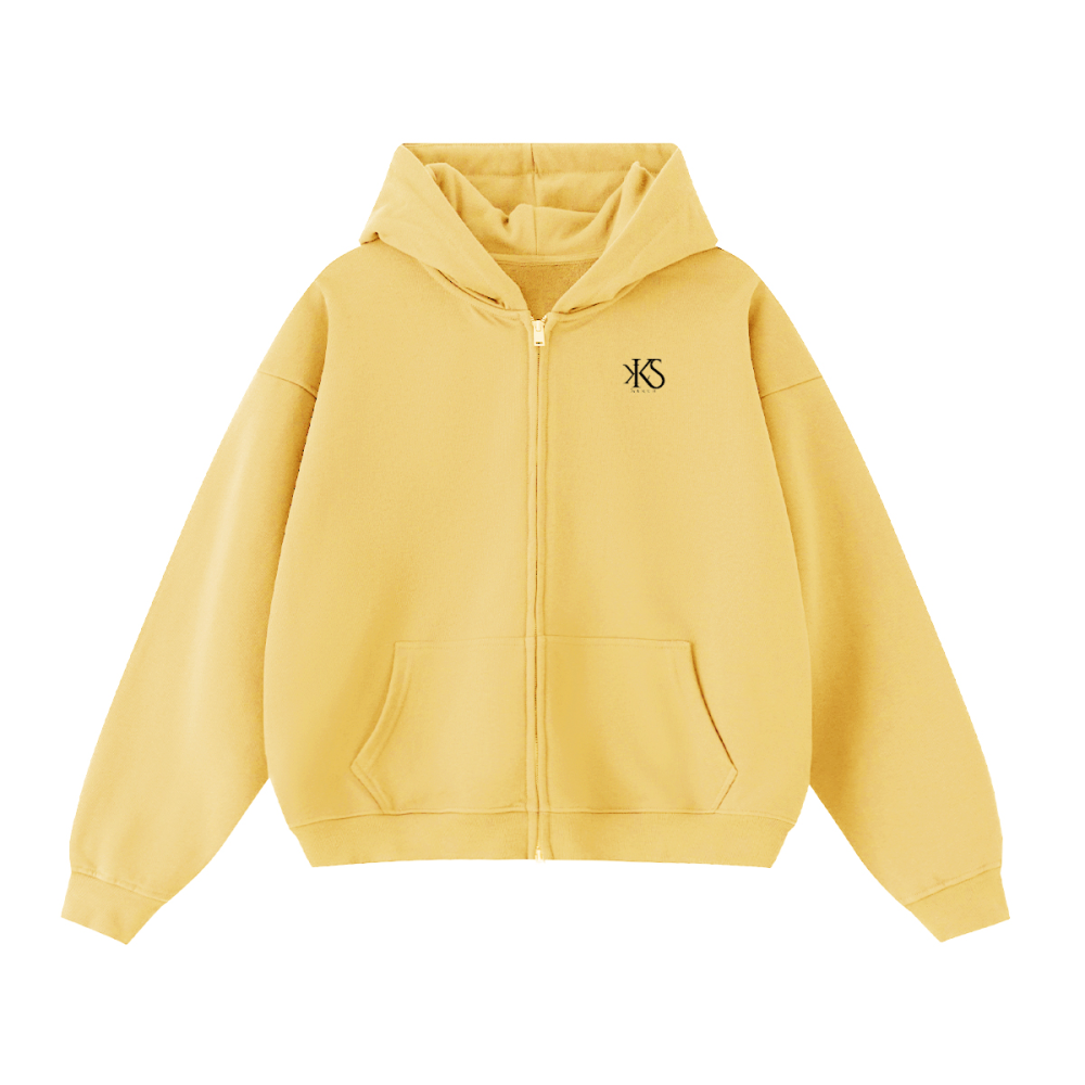 Unisex Cropped Double-Zip Hoodie (460 GSM)