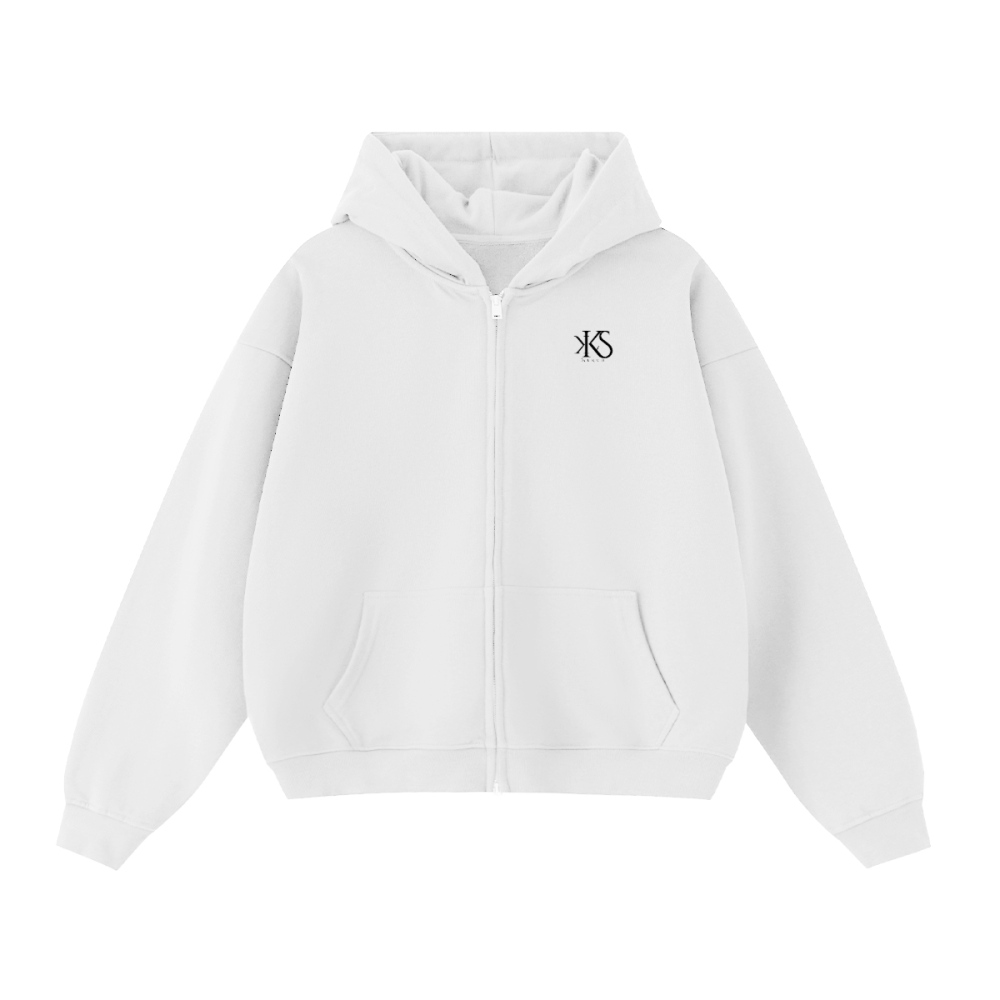 Unisex Cropped Double-Zip Hoodie (460 GSM)