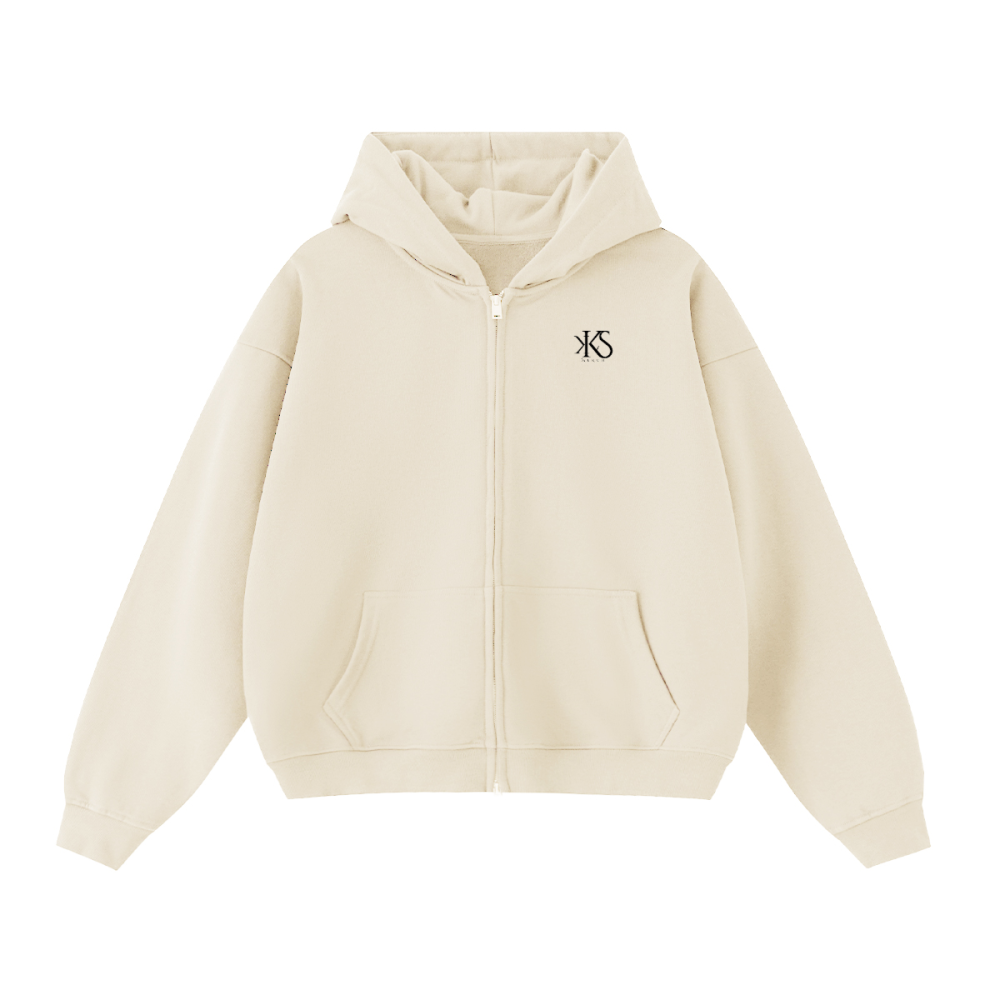 Unisex Cropped Double-Zip Hoodie (460 GSM)