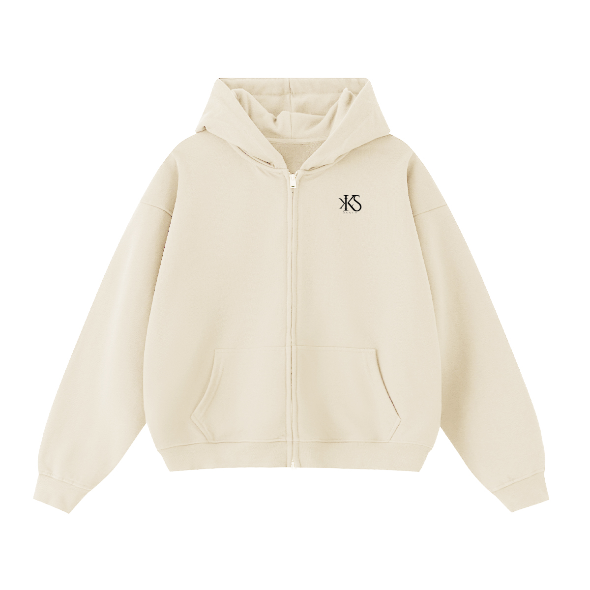 Unisex Cropped Double-Zip Hoodie (460 GSM)