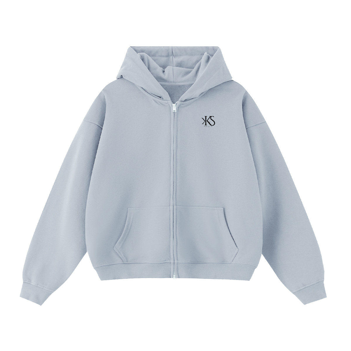 Unisex Cropped Double-Zip Hoodie (460 GSM)