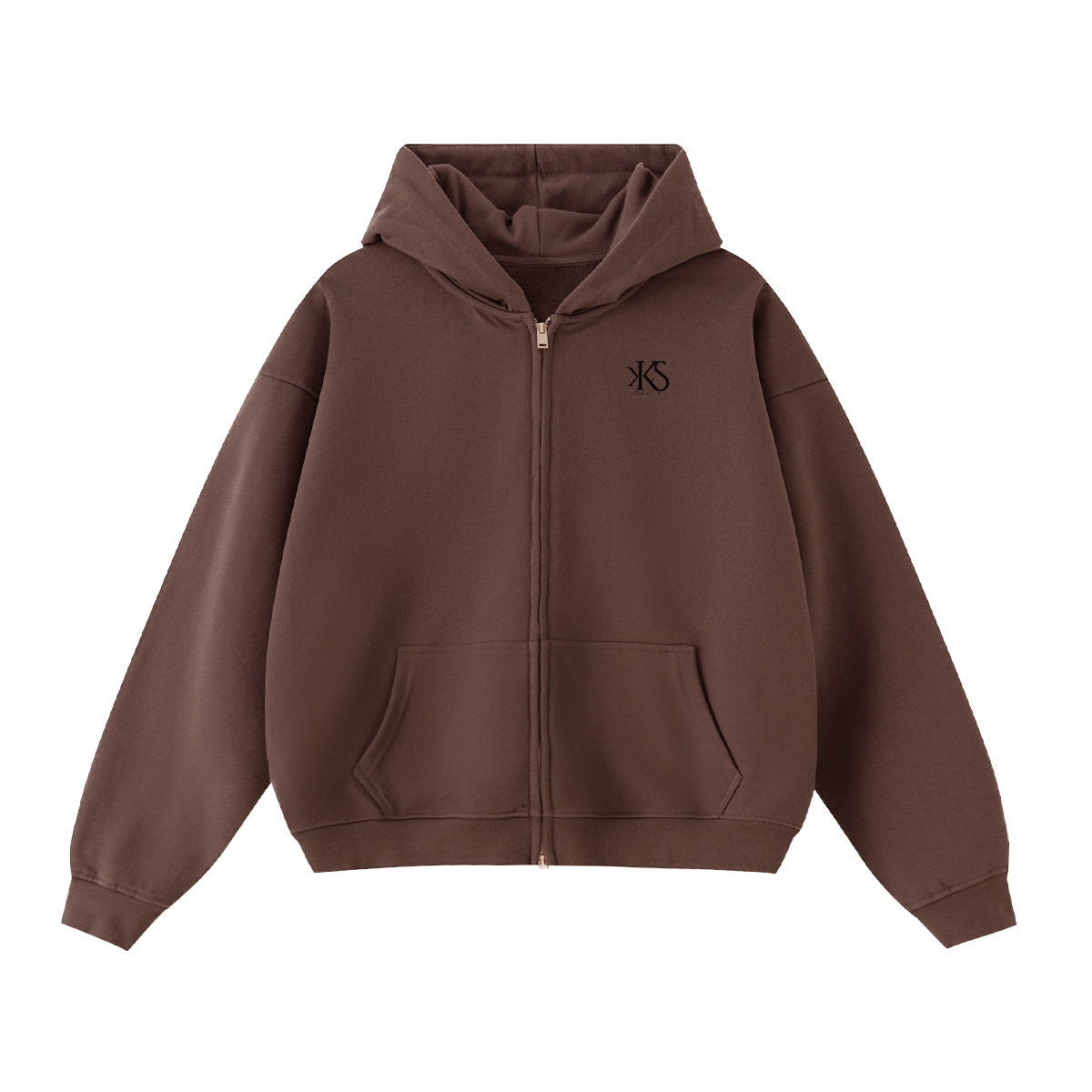 Unisex Cropped Double-Zip Hoodie (460 GSM)
