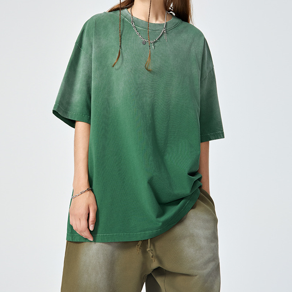 270GSM Unisex Washed Gradient T-Shirt