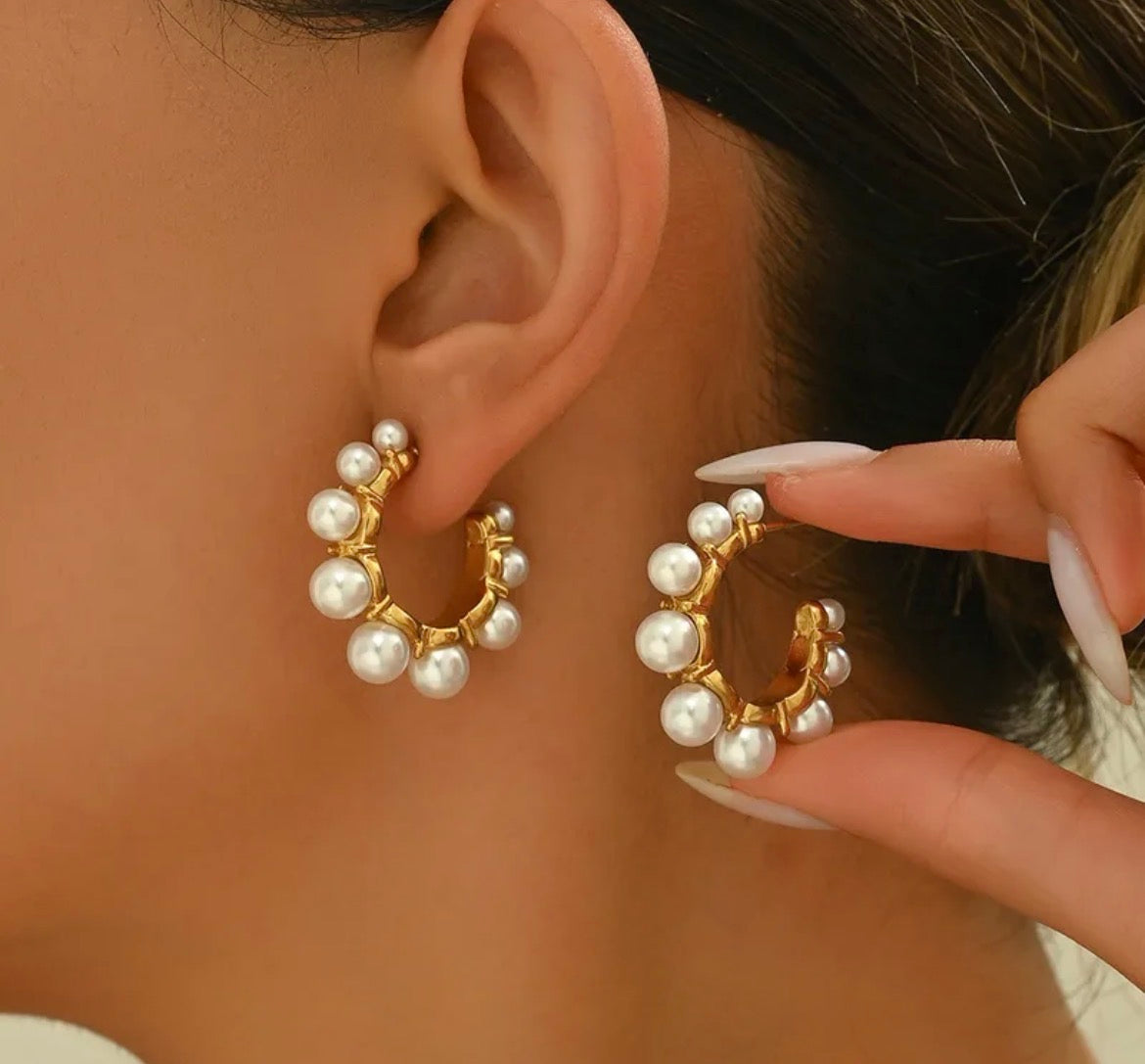 Pearl hoops